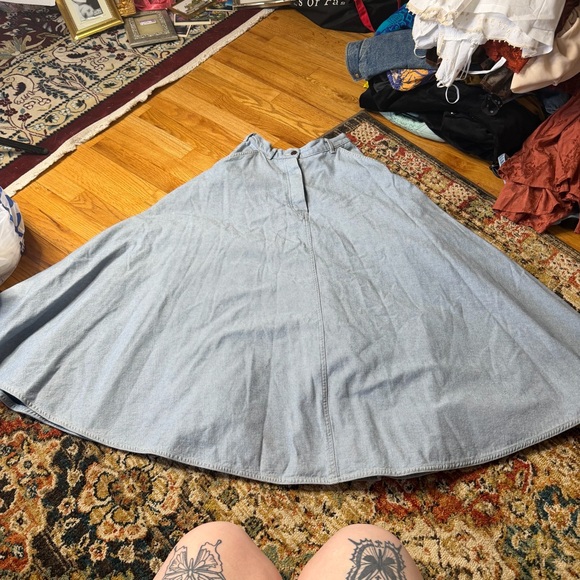 Norma Kamali Dresses & Skirts - Vintage Norma Kamali denim maxi skirt